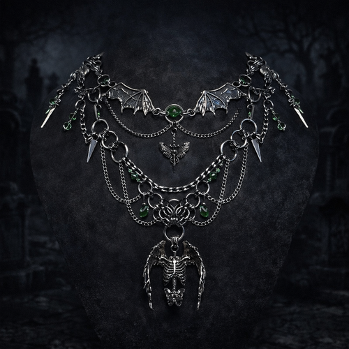 Ravynel™ - Obsidian Rite Choker Chain